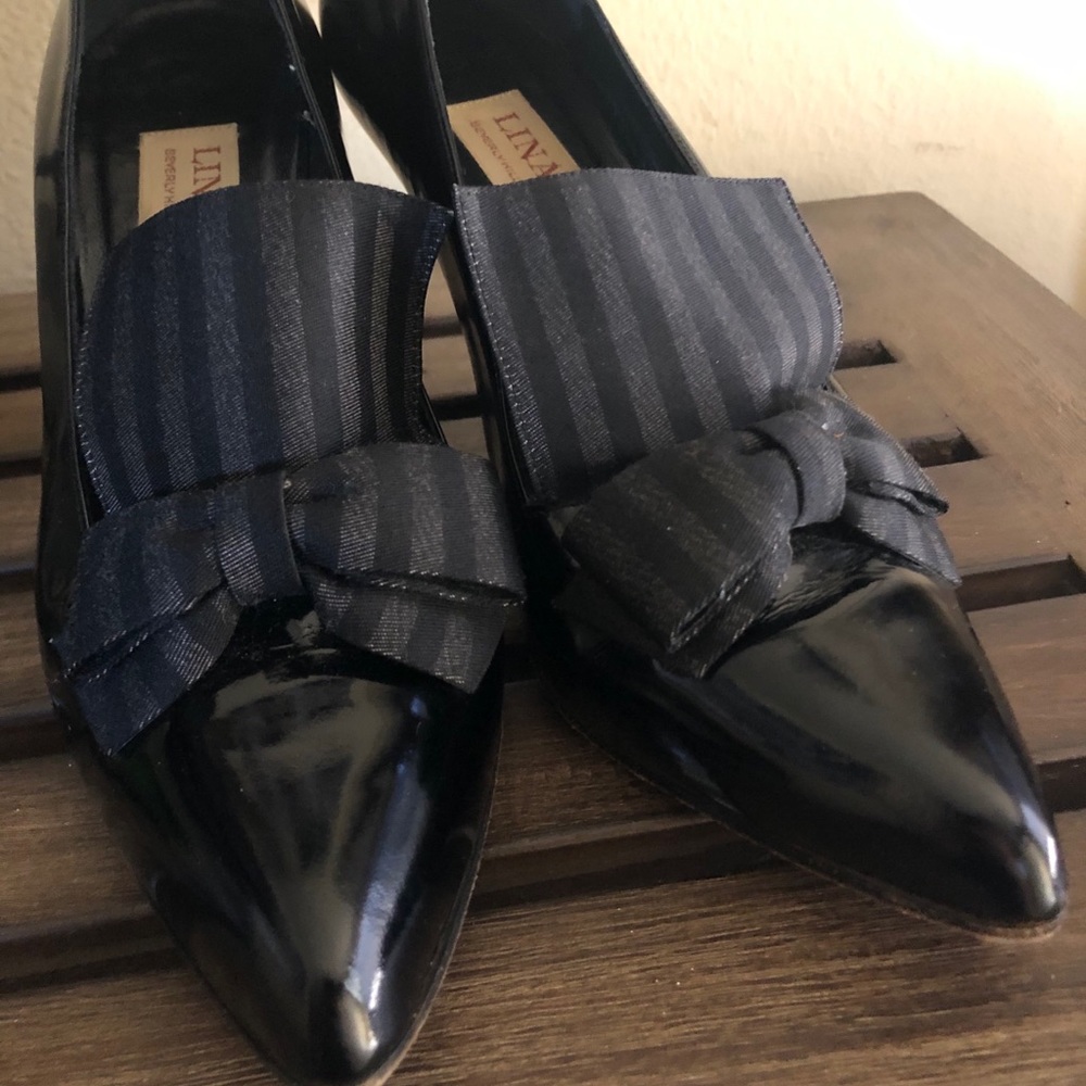 Vintage Lina Lee Patent Leather Heels Made Italy